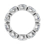 Sapphire Row Lab-Grown Diamond Oval Eternity Band - 14K White Gold, 6 × 4 mm, 4.5 (view 2)