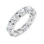 Sapphire Row Lab-Grown Diamond Oval Eternity Band - 14K White Gold, 6 × 4 mm, 5.5