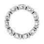 Sapphire Row Lab-Grown Diamond Oval Eternity Band - 14K White Gold, 6 × 4 mm, 6.5 (view 2)