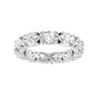 Sapphire Row Lab-Grown Diamond Oval Eternity Band - 14K White Gold, 6 × 4 mm, 6.5 (view 3)