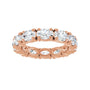 Sapphire Row Lab-Grown Diamond Oval Eternity Band - 14K Rose Gold, 5 × 3.5 mm, 4.5 (view 3)