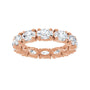 Sapphire Row Lab-Grown Diamond Oval Eternity Band - 14K Rose Gold, 5 × 3.5 mm, 5.5 (view 3)