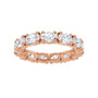 Sapphire Row Lab-Grown Diamond Oval Eternity Band - 14K Rose Gold, 5 × 3.5 mm, 7.5 (view 3)