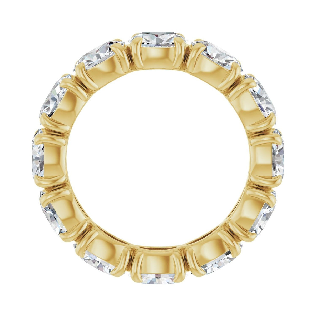 Sapphire Row Lab-Grown Diamond Oval Eternity Band - 14K Yellow Gold, 5 × 3.5 mm, 5 (view 2)