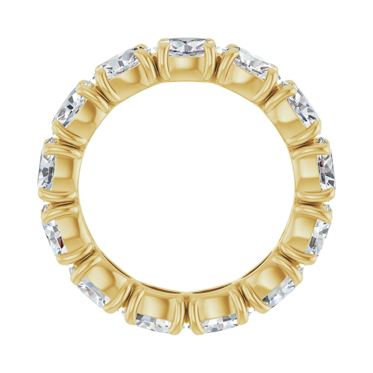 Sapphire Row Lab-Grown Diamond Oval Eternity Band - 14K Yellow Gold, 5 × 3.5 mm, 6 (view 2)