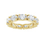 Sapphire Row Lab-Grown Diamond Oval Eternity Band - 14K Yellow Gold, 6 × 4 mm, 6.5 (view 3)
