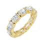 Sapphire Row Lab-Grown Diamond Oval Eternity Band - 14K Yellow Gold, 6 × 4 mm, 7.5