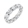 Sapphire Row Lab-Grown Diamond Oval Eternity Band - Platinum, 5 × 3.5 mm, 4.5