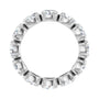 Sapphire Row Lab-Grown Diamond Oval Eternity Band - Platinum, 5 × 3.5 mm, 5.5 (view 2)