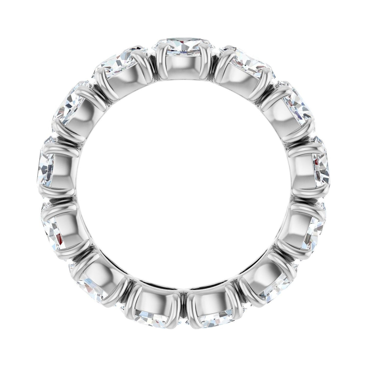Sapphire Row Lab-Grown Diamond Oval Eternity Band - Platinum, 5 × 3.5 mm, 6.5 (view 2)