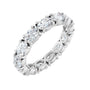 Sapphire Row Lab-Grown Diamond Oval Eternity Band - Platinum, 5 × 3.5 mm, 7.5