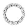 Sapphire Row Lab-Grown Diamond Oval Eternity Band - 14K White Gold, 6 × 4 mm, 6 (view 2)
