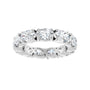 Sapphire Row Lab-Grown Diamond Oval Eternity Band - 14K White Gold, 6 × 4 mm, 6 (view 3)