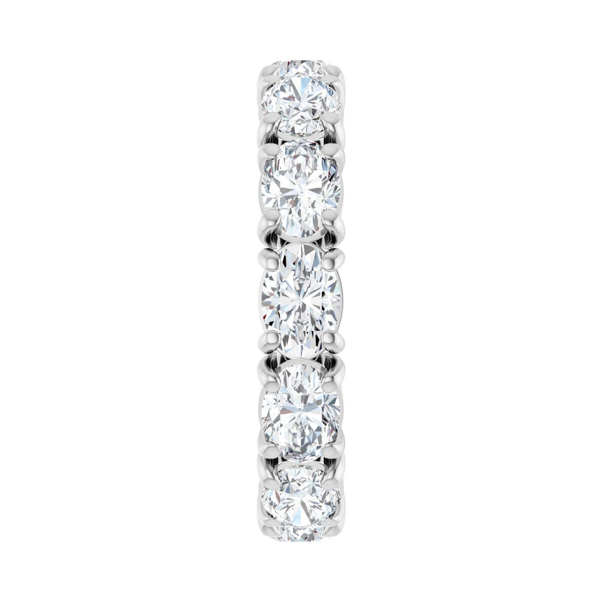 Sapphire Row Lab-Grown Diamond Oval Eternity Band - Platinum, 5 × 3.5 mm, 5 (view 2)