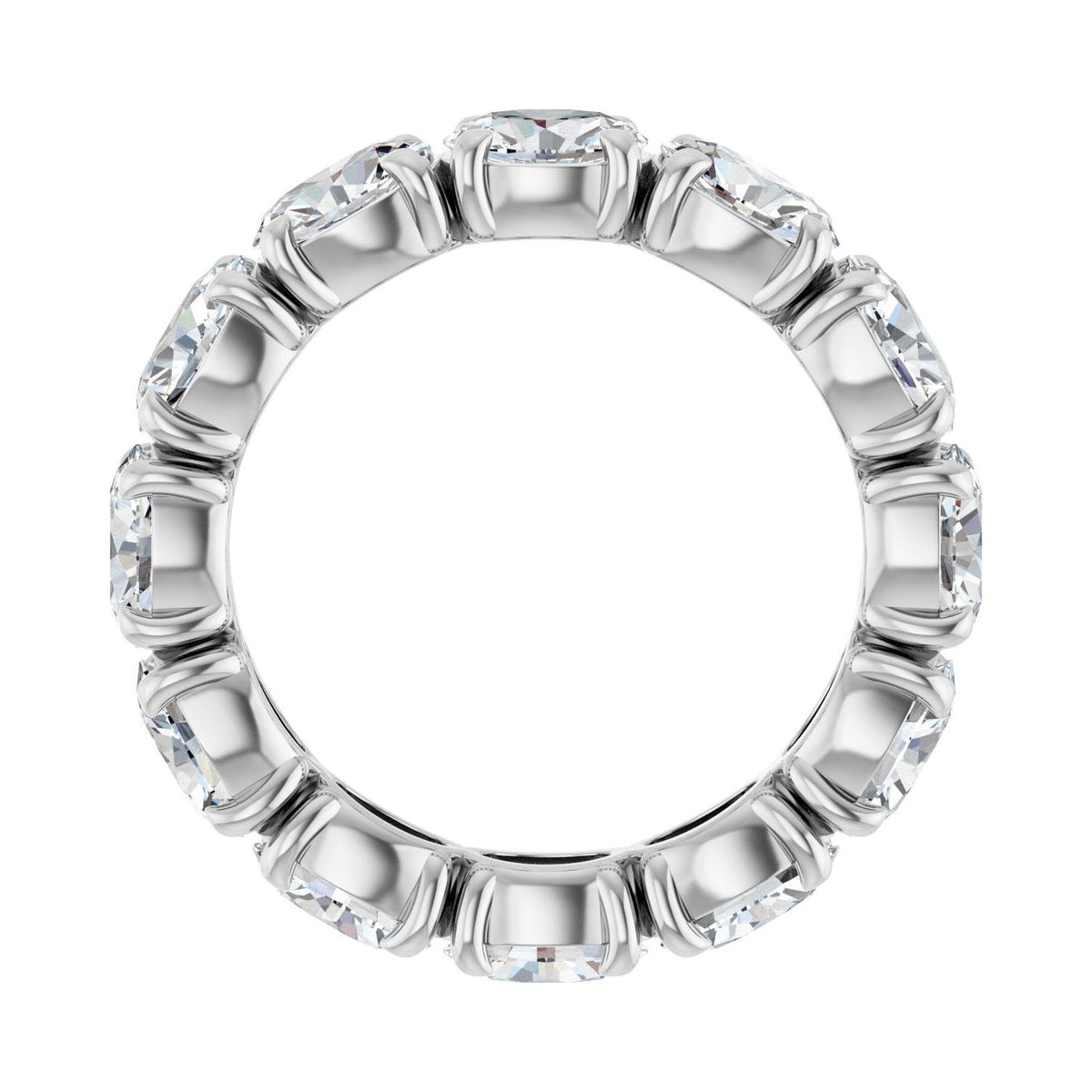 Sapphire Row Lab-Grown Diamond Oval Eternity Band - Platinum, 5 × 3.5 mm, 5 (view 3)