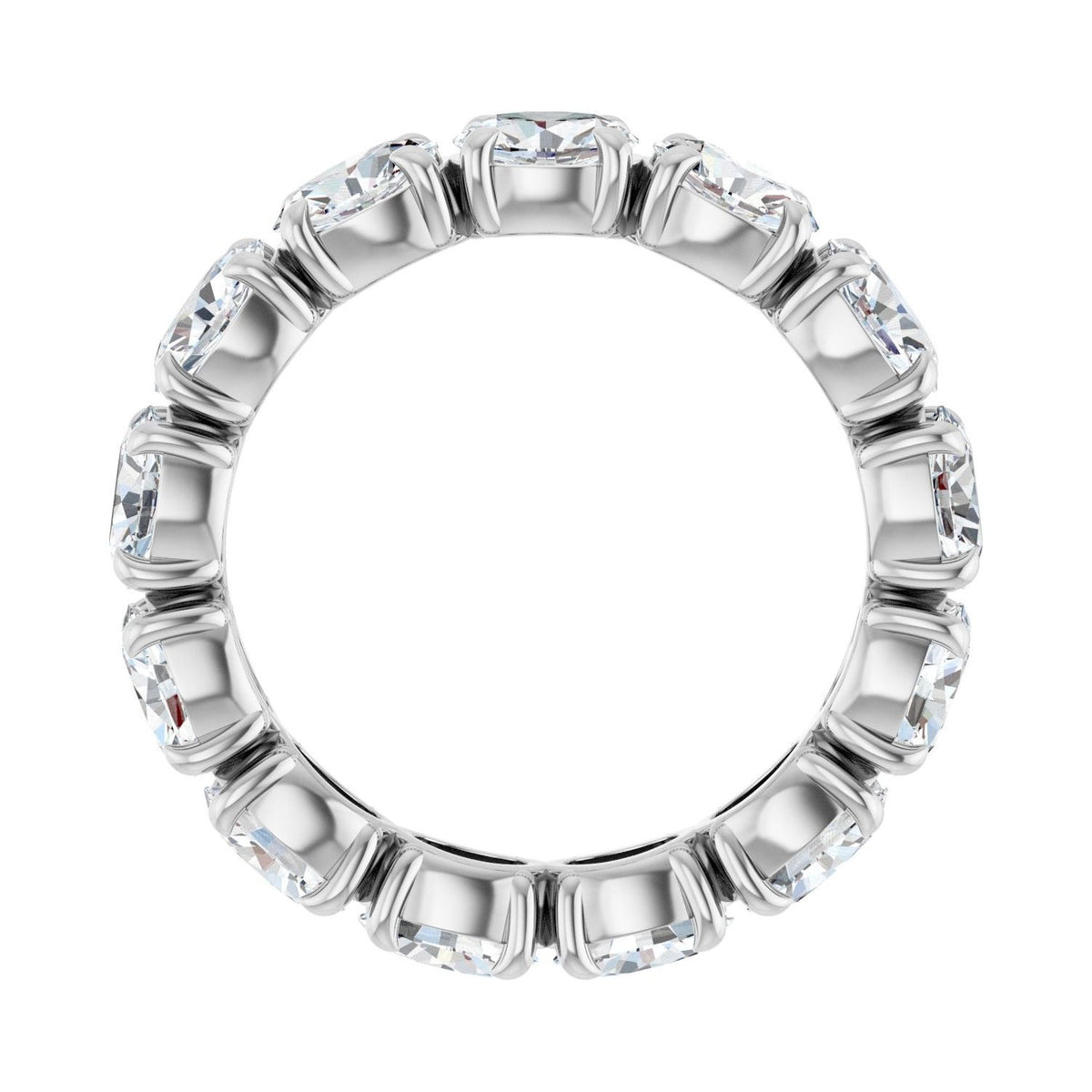 Sapphire Row Lab-Grown Diamond Oval Eternity Band - Platinum, 5 × 3.5 mm, 7 (view 2)