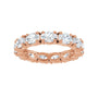 Sapphire Row Lab-Grown Diamond Oval Eternity Band - 14K Rose Gold, 5 × 3.5 mm, 6 (view 3)