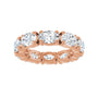 Sapphire Row Lab-Grown Diamond Oval Eternity Band - 14K Rose Gold, 6 × 4 mm, 4.5 (view 3)