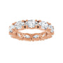 Sapphire Row Lab-Grown Diamond Oval Eternity Band - 14K Rose Gold, 6 × 4 mm, 5.5 (view 3)