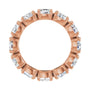 Sapphire Row Lab-Grown Diamond Oval Eternity Band - 14K Rose Gold, 6 × 4 mm, 8.5 (view 2)