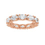 Sapphire Row Lab-Grown Diamond Oval Eternity Band - 14K Rose Gold, 6 × 4 mm, 8.5 (view 3)