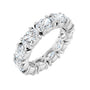 Sapphire Row Lab-Grown Diamond Oval Eternity Band - Platinum, 6 × 4 mm, 5