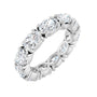 Sapphire Row Lab-Grown Diamond Oval Eternity Band - Platinum, 6 × 4 mm, 6