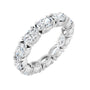 Sapphire Row Lab-Grown Diamond Oval Eternity Band - Platinum, 6 × 4 mm, 8