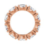 Sapphire Row Lab-Grown Diamond Oval Eternity Band - 14K Rose Gold, 6 × 4 mm, 4 (view 2)