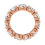 Sapphire Row Lab-Grown Diamond Oval Eternity Band - 14K Rose Gold, 6 × 4 mm, 5 (view 2)