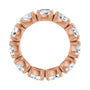 Sapphire Row Lab-Grown Diamond Oval Eternity Band - 14K Rose Gold, 6 × 4 mm, 6 (view 2)