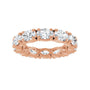 Sapphire Row Lab-Grown Diamond Oval Eternity Band - 14K Rose Gold, 6 × 4 mm, 7 (view 3)