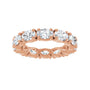 Sapphire Row Lab-Grown Diamond Oval Eternity Band - 14K Rose Gold, 6 × 4 mm, 8 (view 3)