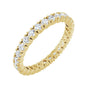 Sapphire Row Lab-Grown Diamond Round Eternity Band - 14K Yellow Gold, 2.25 mm, 8