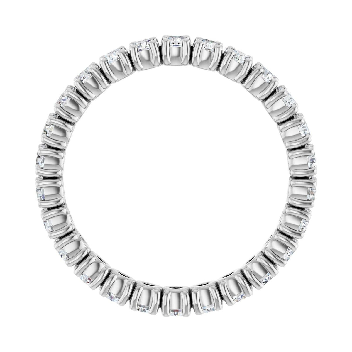 Sapphire Row Lab-Grown Diamond Round Eternity Band - Platinum, 2.5 mm, 8.5 (view 2)