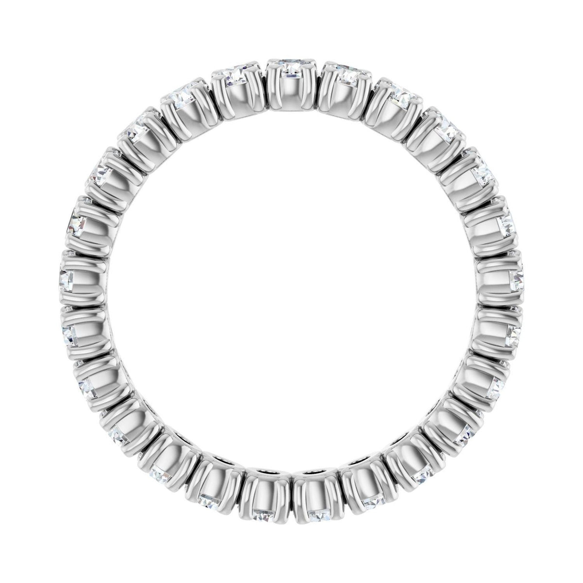 Sapphire Row Lab-Grown Diamond Round Eternity Band - Platinum, 2.25 mm, 5 (view 2)
