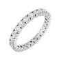 Sapphire Row Lab-Grown Diamond Round Eternity Band - Platinum, 2.25 mm, 6