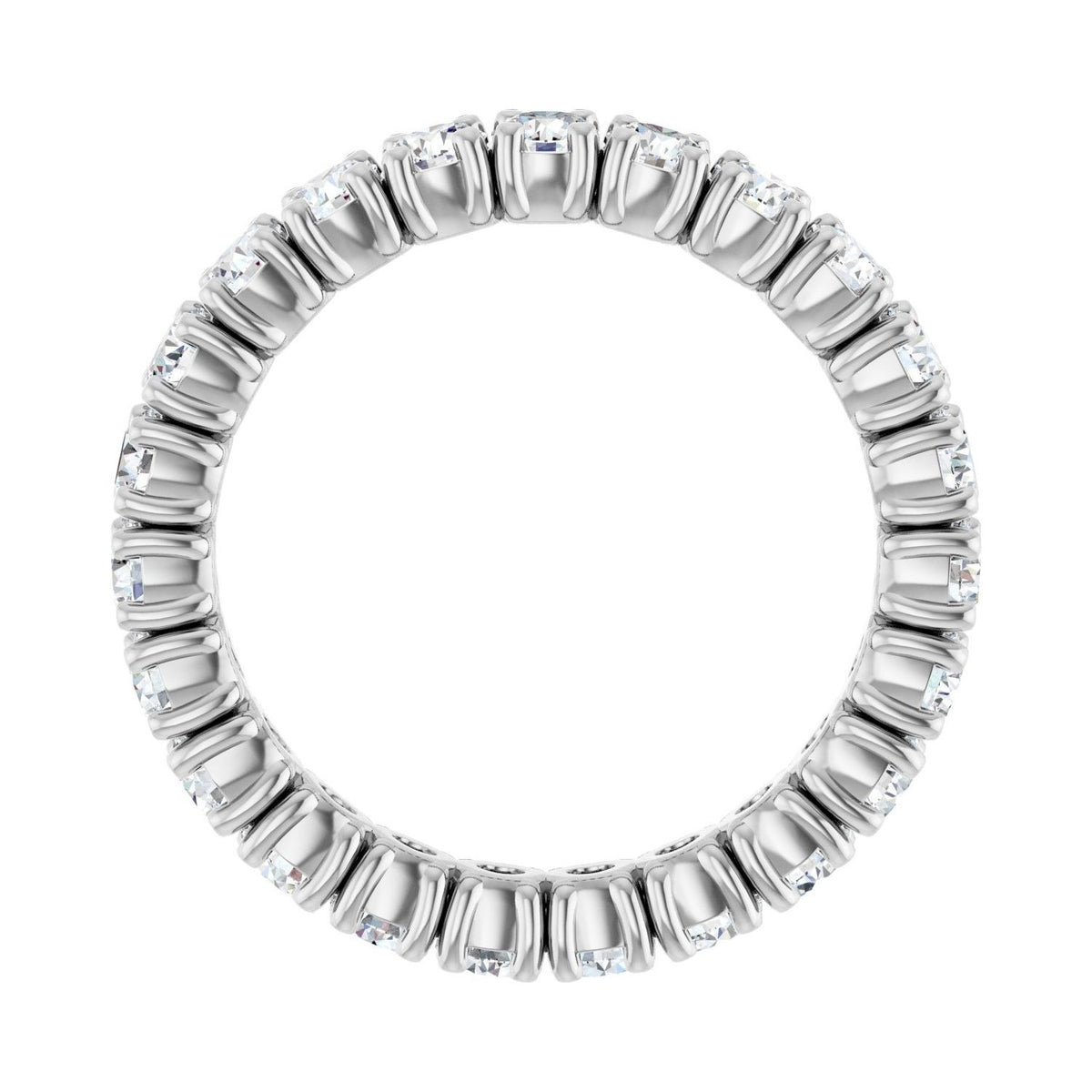 Sapphire Row Lab-Grown Diamond Round Eternity Band - Platinum, 3 mm, 8 (view 2)