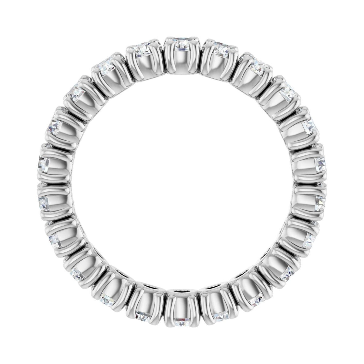 Sapphire Row Lab-Grown Diamond Round Eternity Band - Platinum, 2.5 mm, 4 (view 2)