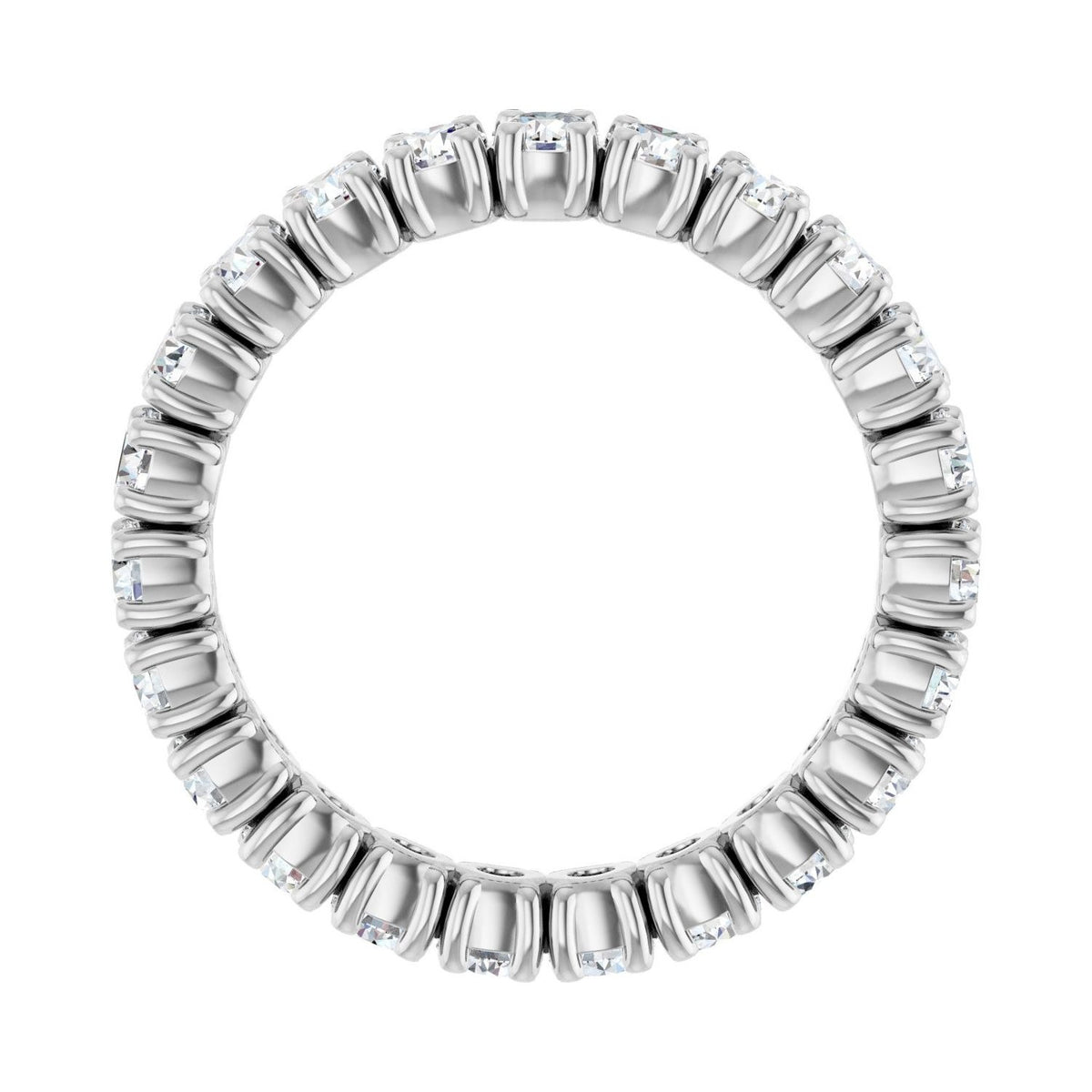 Sapphire Row Lab-Grown Diamond Round Eternity Band - Platinum, 3 mm, 8.5 (view 2)