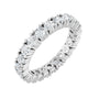 Sapphire Row Lab-Grown Diamond Round Eternity Band - 14K White Gold, 3 mm, 7