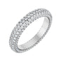 Sapphire Row Natural Diamond Rounded Pavé Eternity Band - Platinum