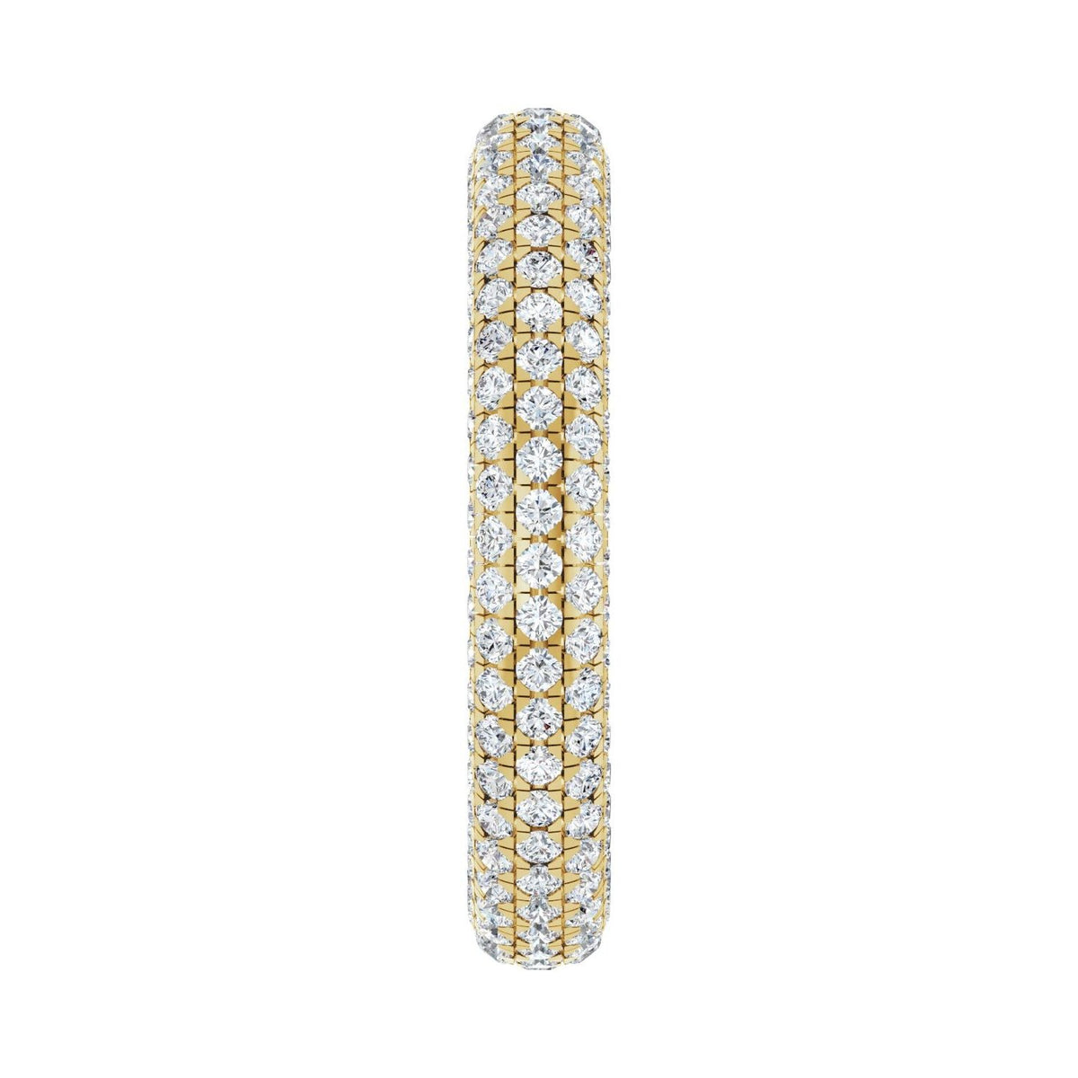 Sapphire Row Natural Diamond Rounded Pavé Eternity Band - 14K Yellow Gold (view 4)