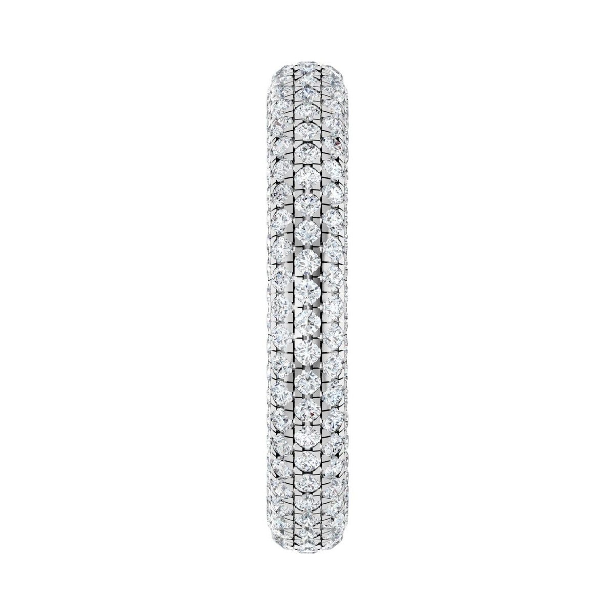 Sapphire Row Lab-Grown Diamond Rounded Pavé Eternity Band - 14K White Gold (view 4)