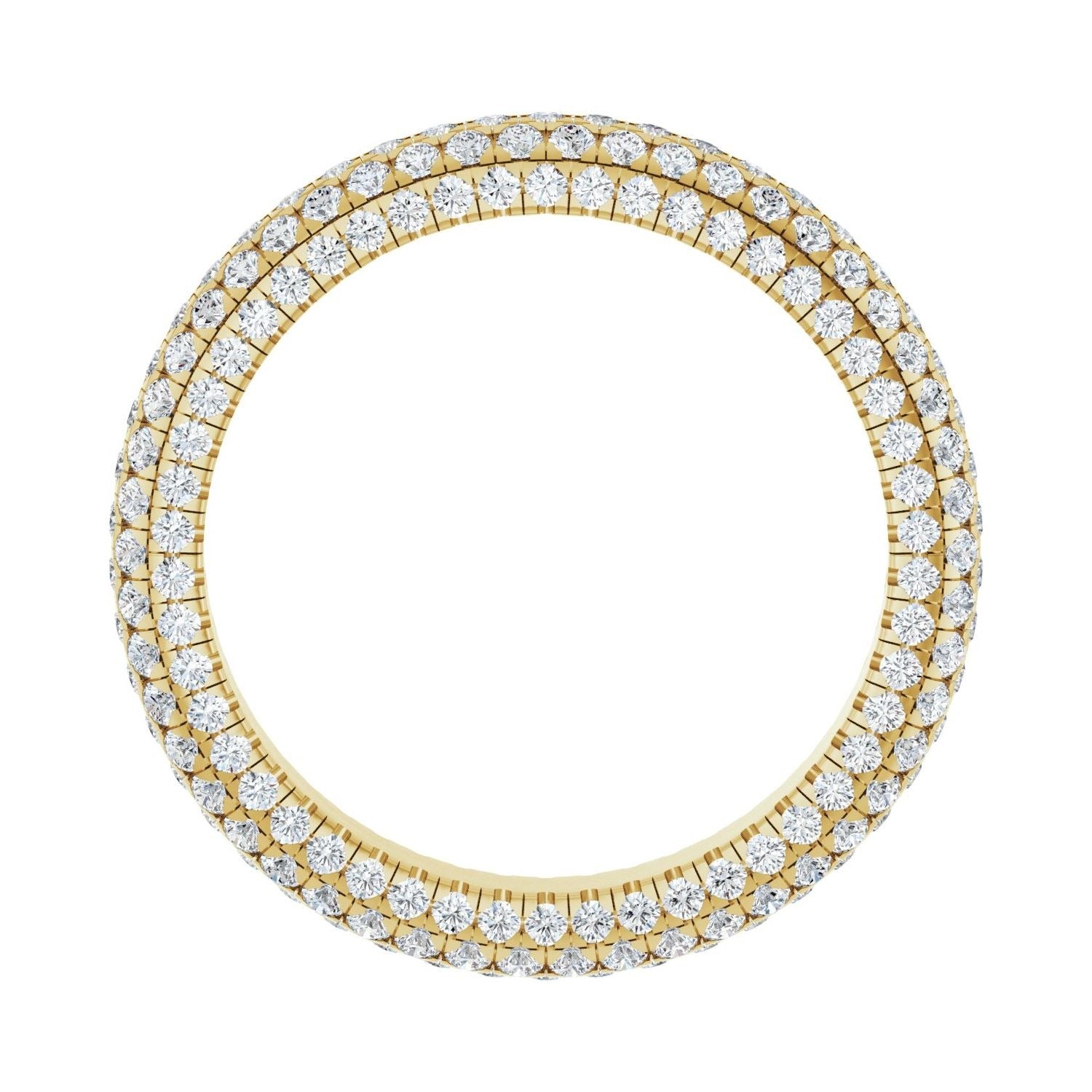 Sapphire Row Lab-Grown Diamond Rounded Pavé Eternity Band - 14K Yellow Gold (view 2)