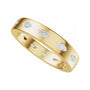 Sapphire Row Natural Diamond Marquise Inlay Band - 14K Yellow Gold (view 5)