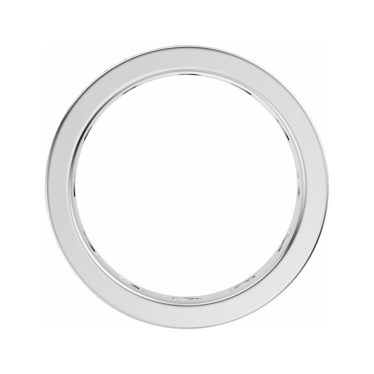 Sapphire Row Lab-Grown Diamond Marquise Inlay Band - 14K White Gold (view 2)