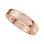 Sapphire Row Lab-Grown Diamond Marquise Inlay Band - 14K Rose Gold (view 5)