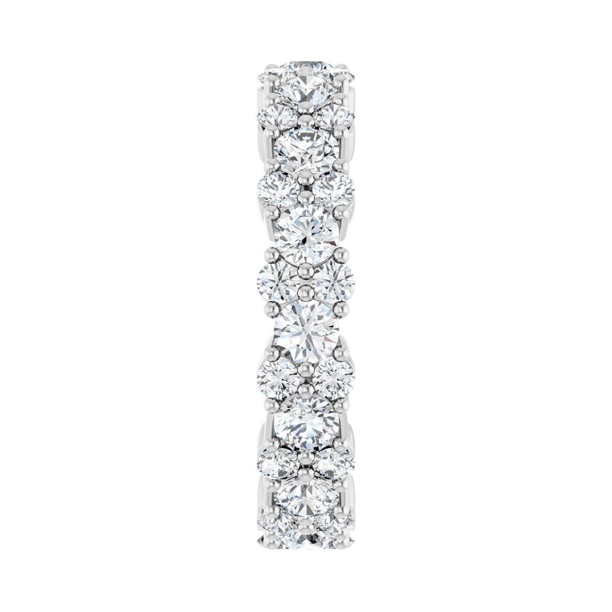 Sapphire Row Natural Diamond Cluster Eternity Band - 14K White Gold (view 4)