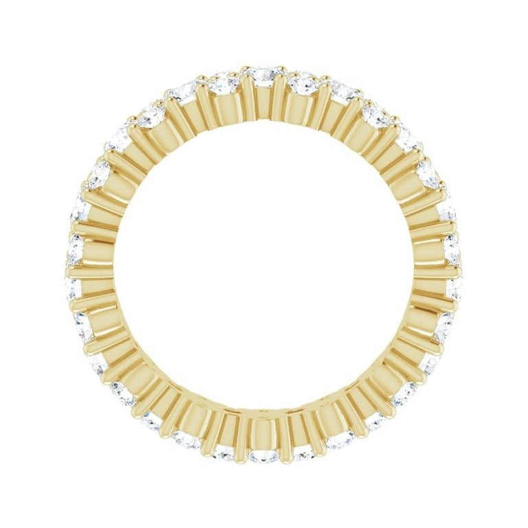 Sapphire Row Lab-Grown Diamond Cluster Eternity Band - 14K Yellow Gold, 4 (view 2)